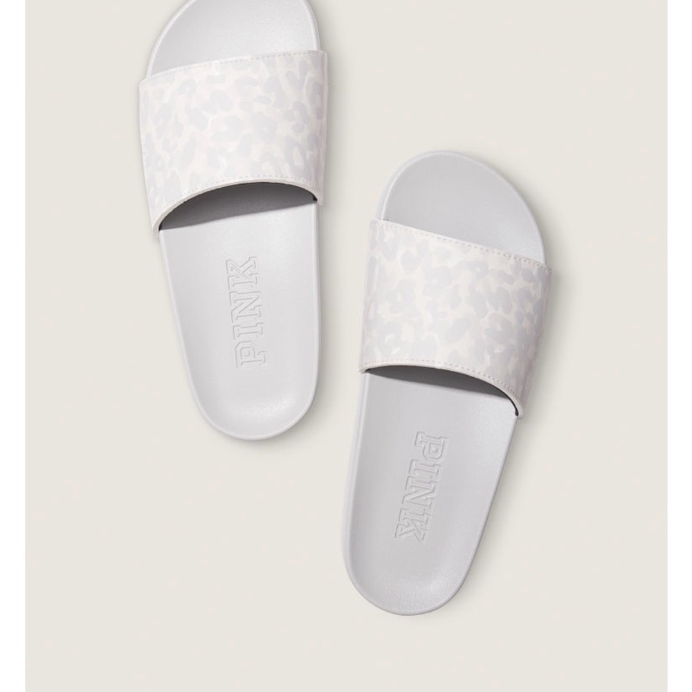 PINK Victoria's Secret Women's Leopard Print Slide Sandals